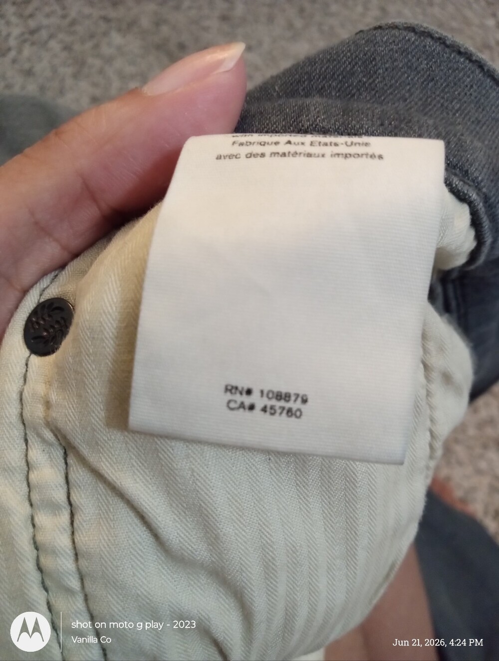 Anthropologie Rag & Bone Fit 1 Extra Slim Jean Skinny Grey Size 32 - Picture 8 of 10